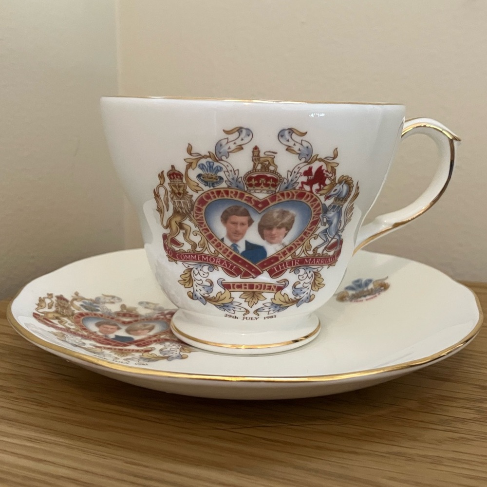 Princess Diana & HRH Charles Royal Commemorative Wedding Teacup and Saucer 1981